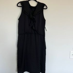Old navy black rayon Xl/tall sleeveless mini dress. Pockets. Elastic waist. NWT